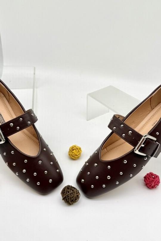 Ballet pumps Shoes Brown VICES-VERSO V899 Efashion Paris