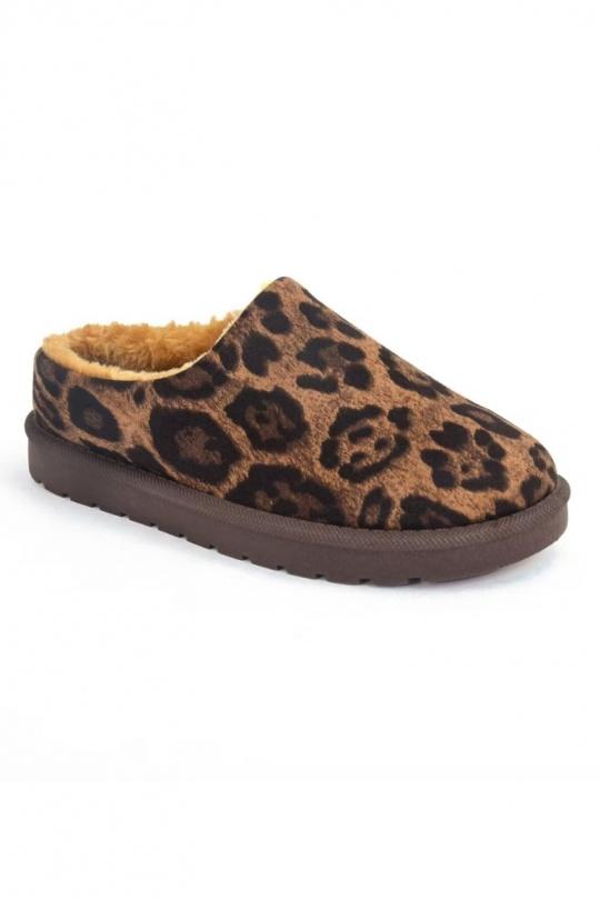 Slippers Shoes Leopard VICES-VERSO B883 Efashion Paris