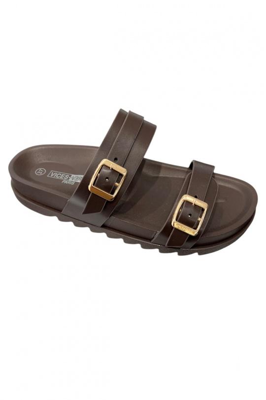 Sandales Chaussures Marron VICES-VERSO B172 Efashion Paris