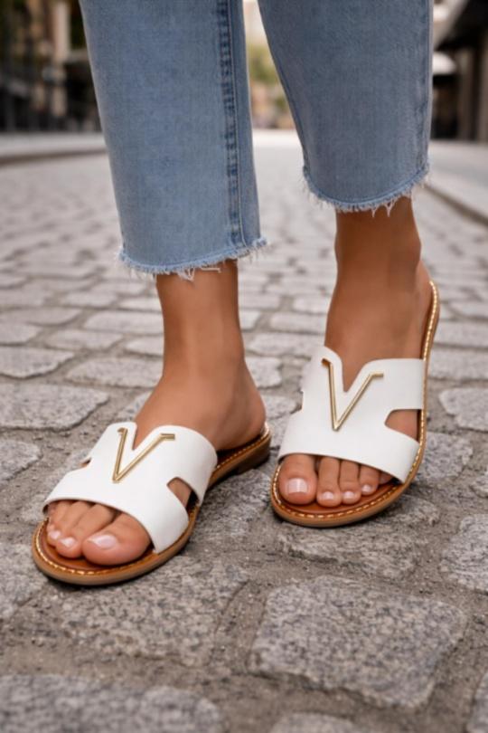 Grandes tailles Chaussures Blanc VICES-VERSO V136 Efashion Paris