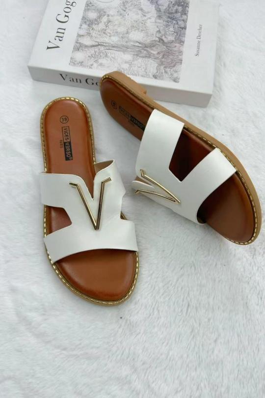 Grandes tailles Chaussures Blanc VICES-VERSO V136 Efashion Paris
