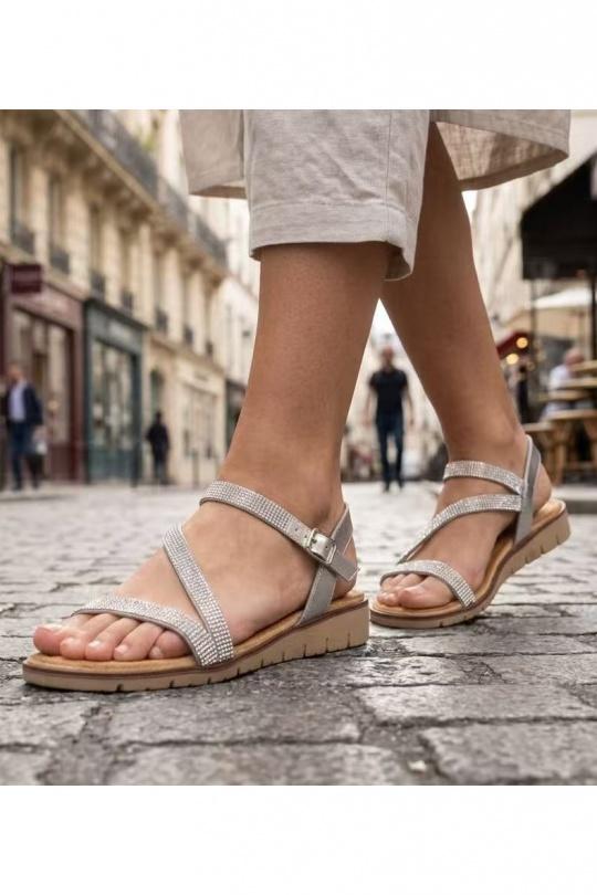 Sandales Chaussures Argent VICES-VERSO V149 Efashion Paris
