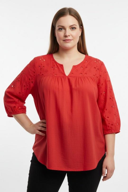Chemises & blouses Femme Rouge H-3 9961 CECILIA Efashion Paris
