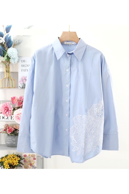 Shirts Women Blue MISSCO 88163 Efashion Paris