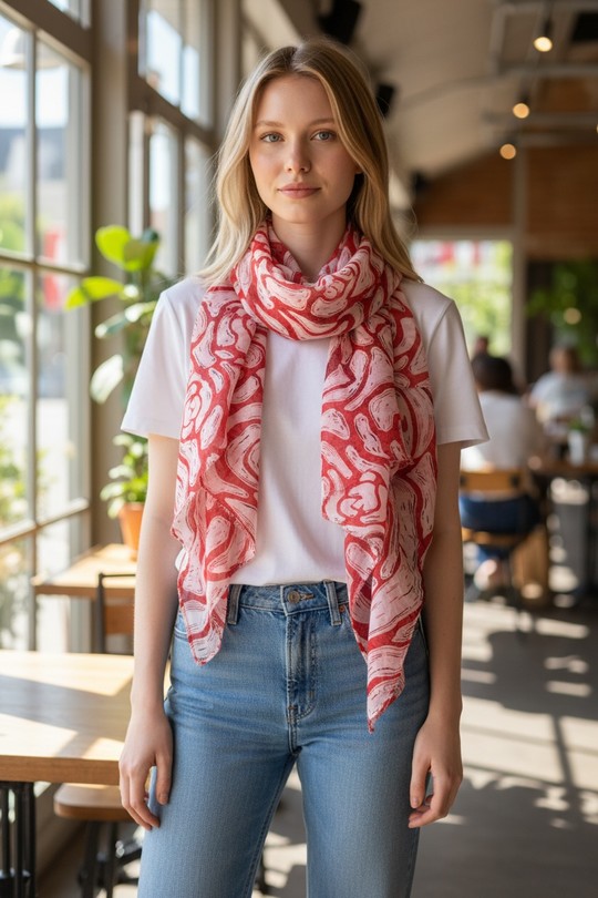 Foulards Accessoires Bleu ciel Lidy's P91620 Efashion Paris