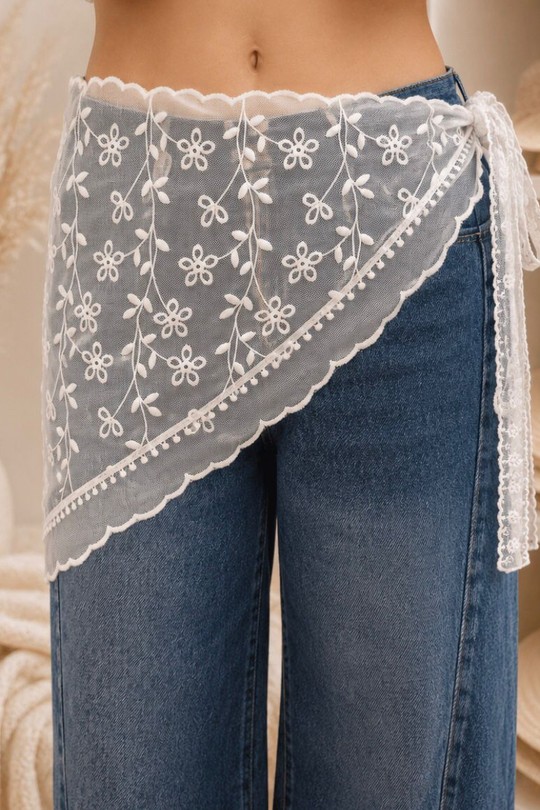 Foulards Accessoires Blanc Lidy's E91677-2 Efashion Paris