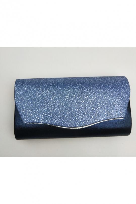 Pochettes Maroquinerie Bleu LX MODA BXQ-300 Efashion Paris