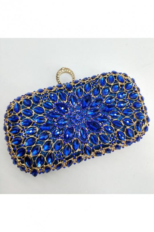Pochettes Maroquinerie Bleu LX MODA BMN-1212 Efashion Paris