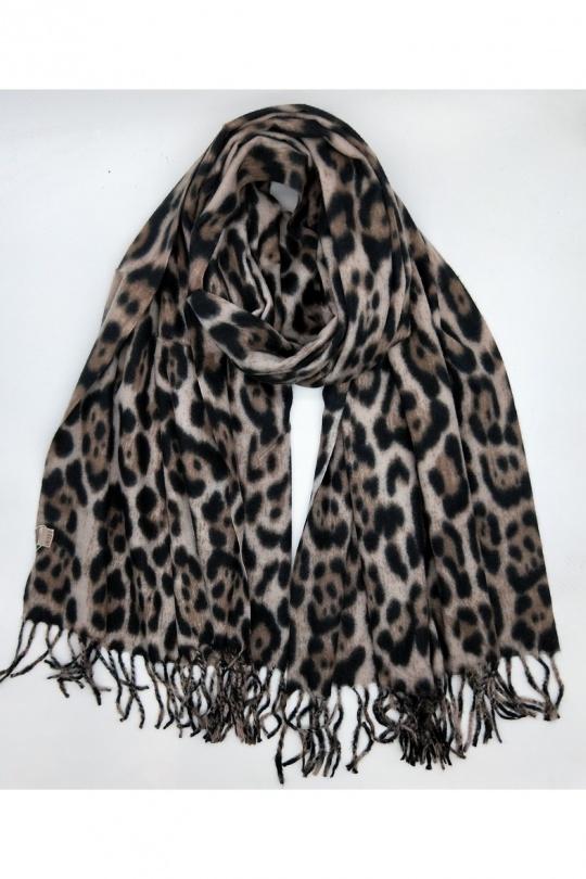 Écharpes Accessoires Taupe LX MODA WJB-2563 Efashion Paris