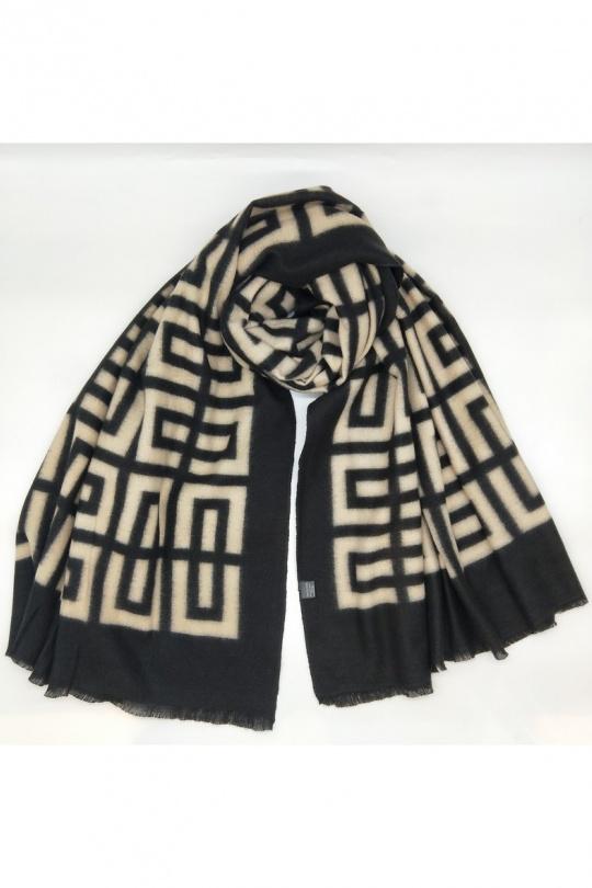 Scarves Accessories Black LX MODA WAN-9011 Efashion Paris