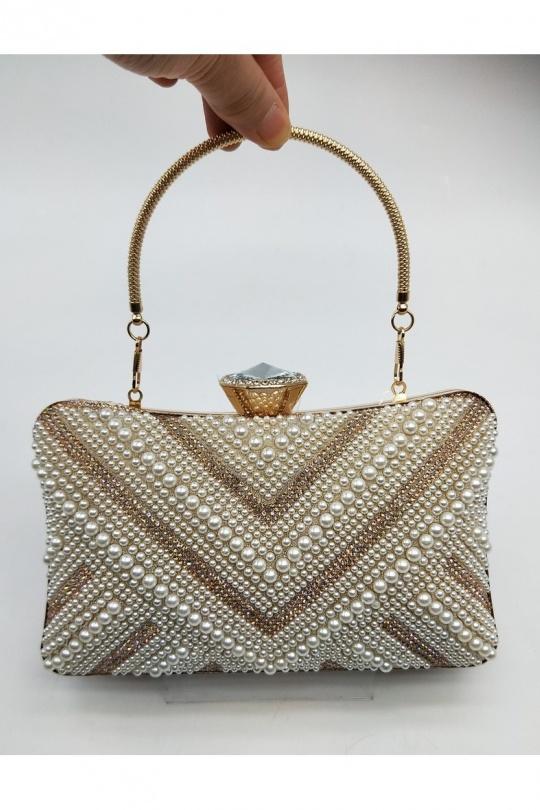 Clutch bags Bags Champagne LX MODA BYH-947 Efashion Paris