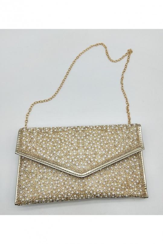 Clutch bags Bags Gold LX MODA BYH-945 Efashion Paris