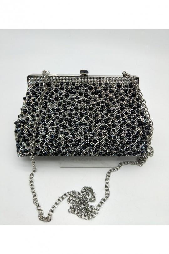 Pochette Borse Black and white  LX MODA BMN-1221 Efashion Paris