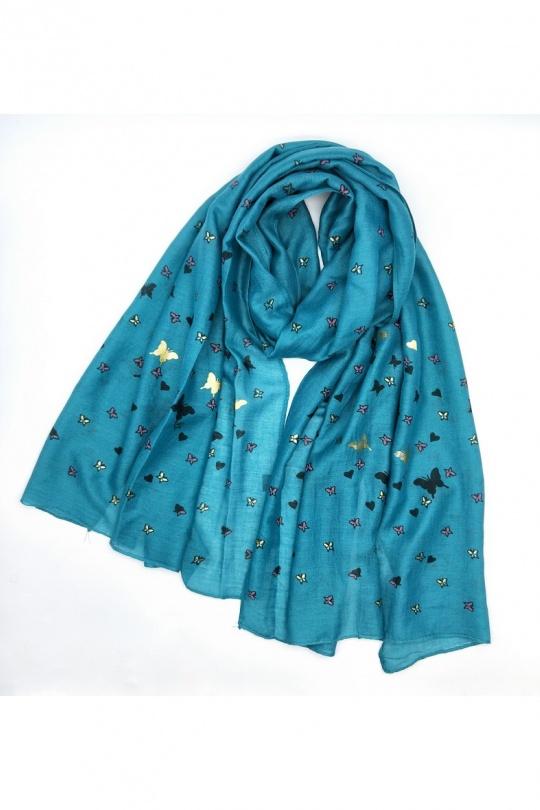 Foulards Accessoires Bleu ciel LX MODA WCH-367 Efashion Paris