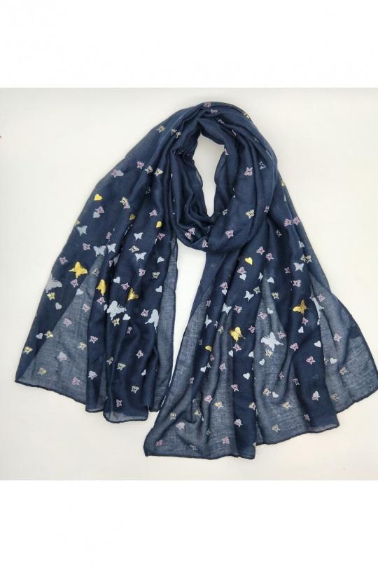 Foulards Accessoires Bleu ciel LX MODA WCH-367 Efashion Paris