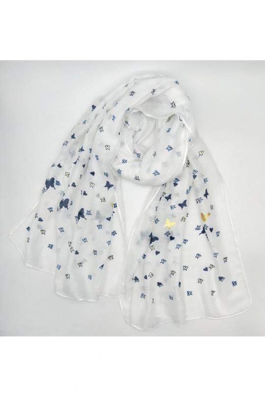 Foulards Accessoires Bleu ciel LX MODA WCH-367 Efashion Paris