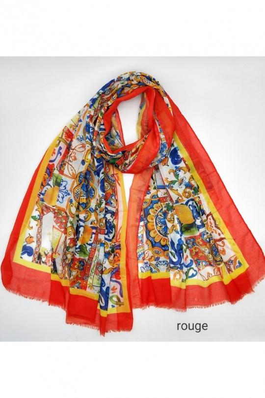 Foulards Accessoires Vert LX MODA WXF-2721 Efashion Paris