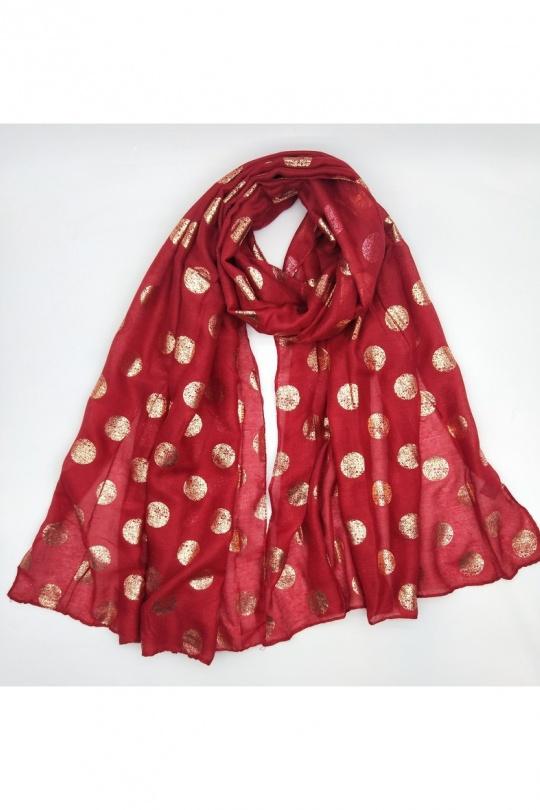 Écharpes Accessoires Bordeau/Rouge LX MODA WCH-336 Efashion Paris