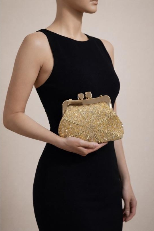 Pochettes Maroquinerie Doré LX MODA BMN-1233 Efashion Paris