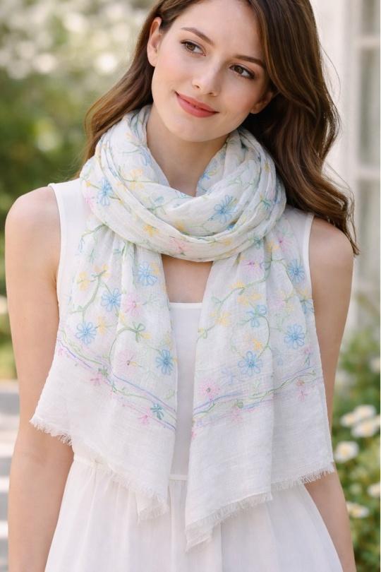 Foulards Accessoires Bleu ciel LX MODA WAN-2741 Efashion Paris