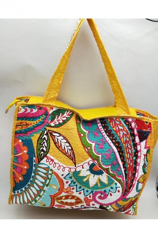 Cabas Maroquinerie Jaune LX MODA BYX-5651 Efashion Paris