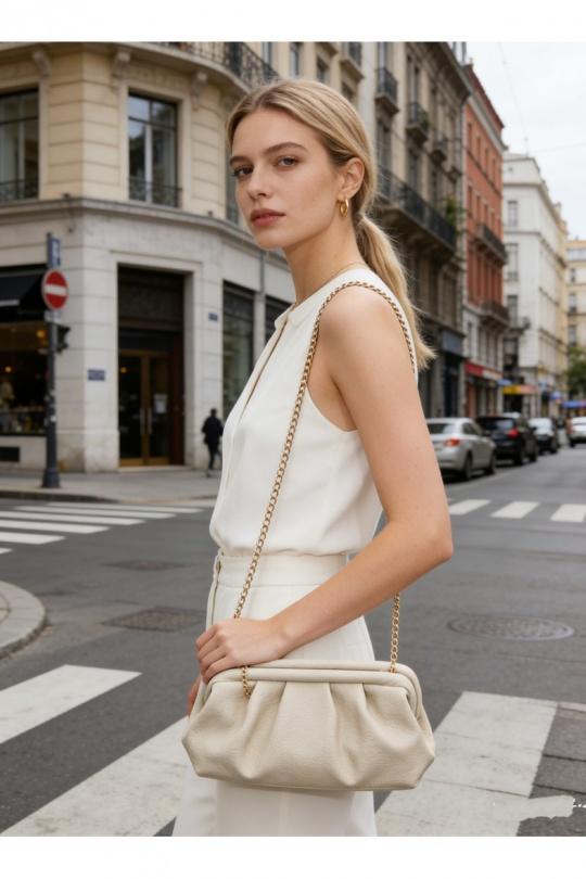 Sacs à bandoulière Maroquinerie Beige LX MODA BMS-1208. Efashion Paris