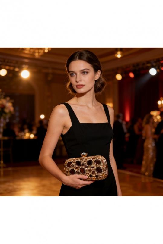 Pochettes Maroquinerie Marron LX MODA BYH-941. Efashion Paris