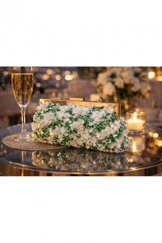 Pochettes Maroquinerie Vert LX MODA BMN-1248 Efashion Paris