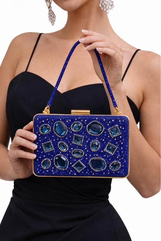 Pochettes Maroquinerie Bleu royal LX MODA BYH-961 Efashion Paris