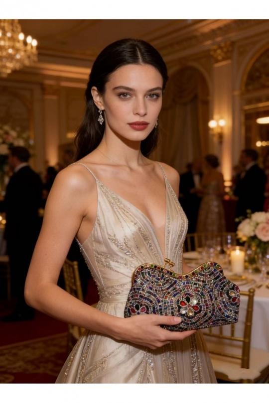 Pochettes Maroquinerie Vert LX MODA BMN-1251 Efashion Paris