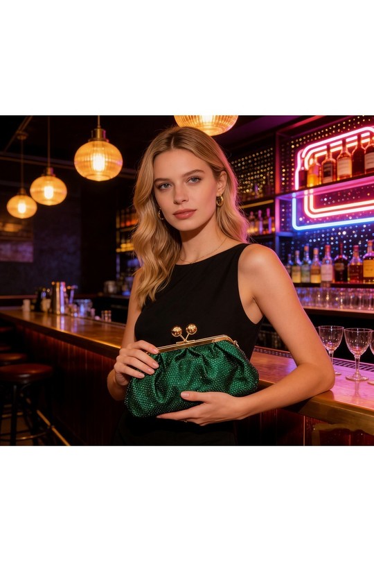 Pochettes Maroquinerie Vert LX MODA BJH-781 Efashion Paris