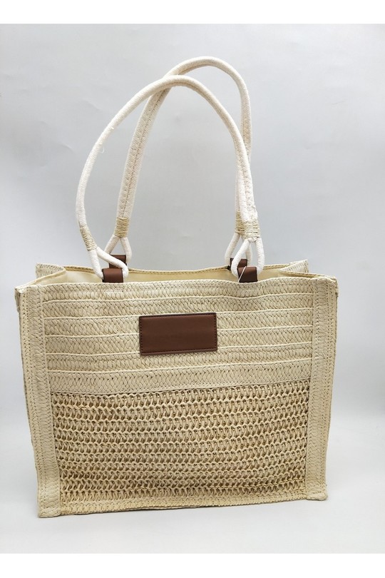 Cabas Maroquinerie Beige LX MODA BPG-5690 Efashion Paris