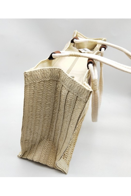 Cabas Maroquinerie Beige LX MODA BPG-5690 Efashion Paris