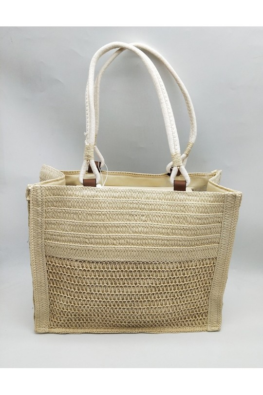 Cabas Maroquinerie Beige LX MODA BPG-5690 Efashion Paris