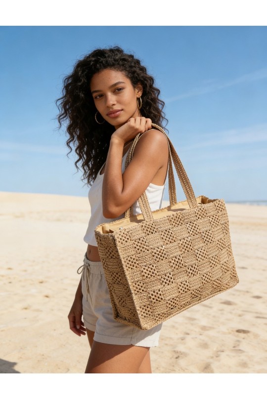 Cabas Maroquinerie Beige LX MODA BPG-5691 Efashion Paris