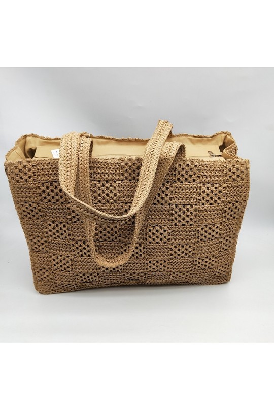 Cabas Maroquinerie Beige LX MODA BPG-5691 Efashion Paris