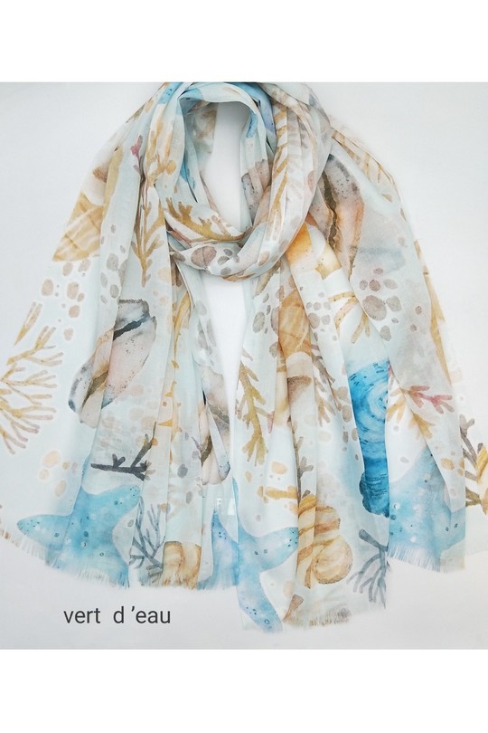 Foulards Accessoires Bleu ciel LX MODA WKX-2616 Efashion Paris