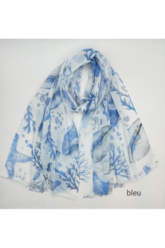Foulards Accessoires Bleu ciel LX MODA WKX-2616 Efashion Paris