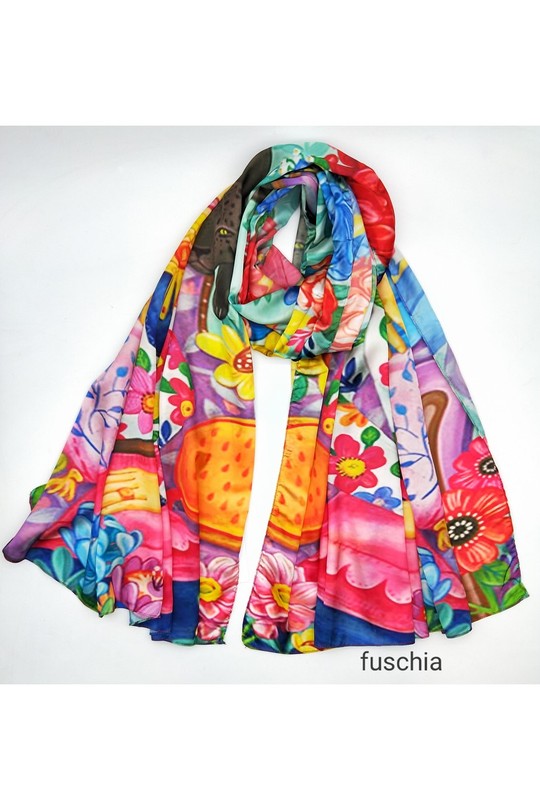 Écharpes Accessoires Fuchsia LX MODA WBR-003 Efashion Paris