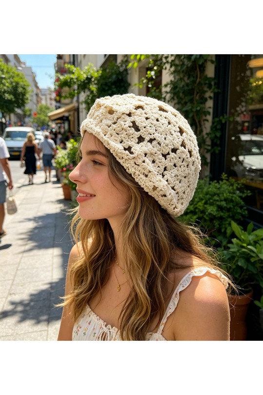 Bonnets Accessoires Beige LX MODA HH-009 Efashion Paris