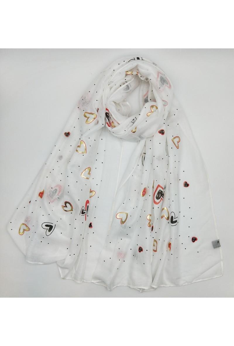 Écharpes Accessoires Blanc LX MODA WCH-361 #c Efashion Paris