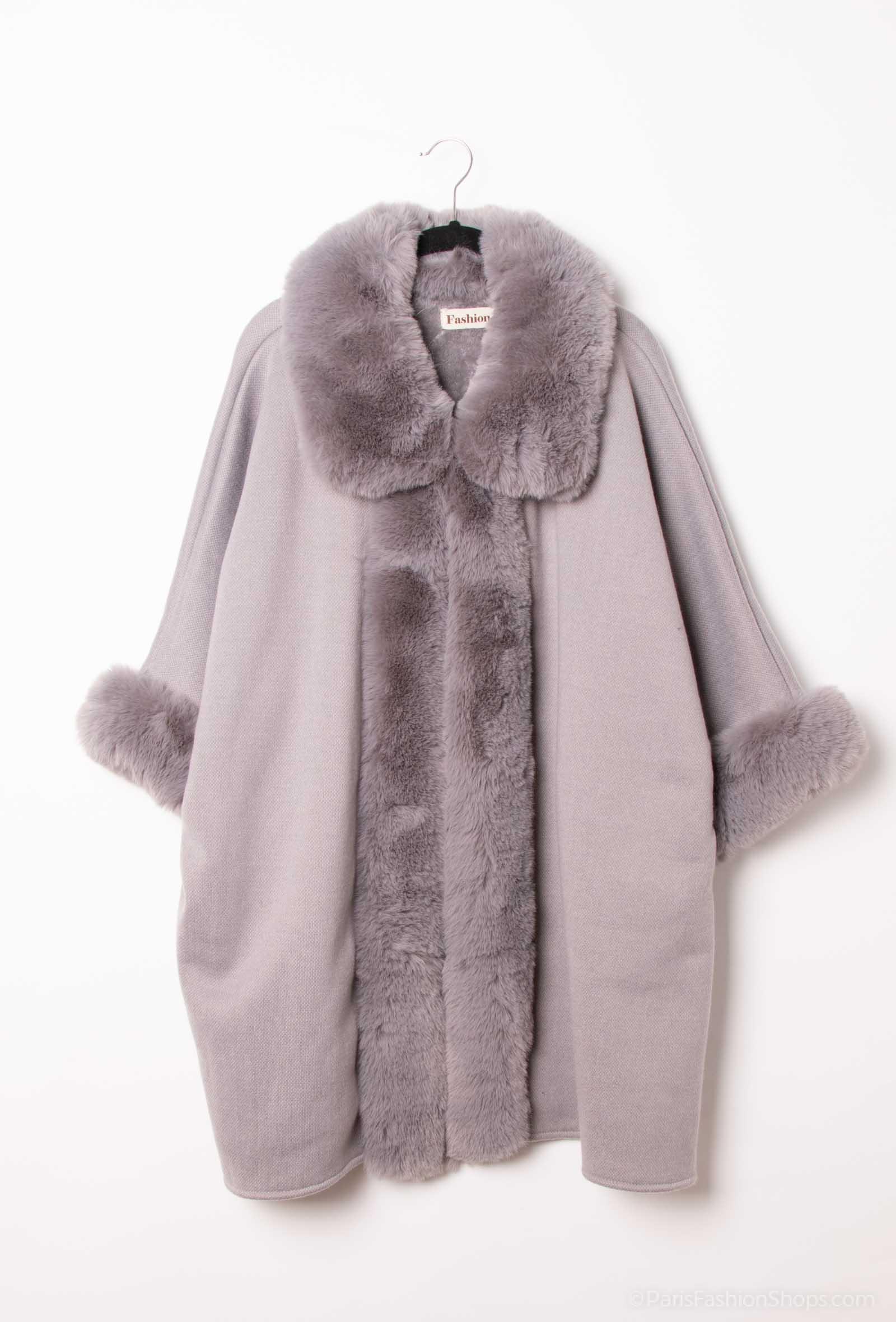 Mantelle e poncho Donna Grey LX MODA WXB-9123 #c Efashion Paris