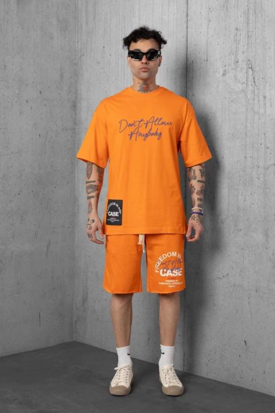 Ensemble short Homme Orange Invictus Paris 4473  OR Efashion Paris