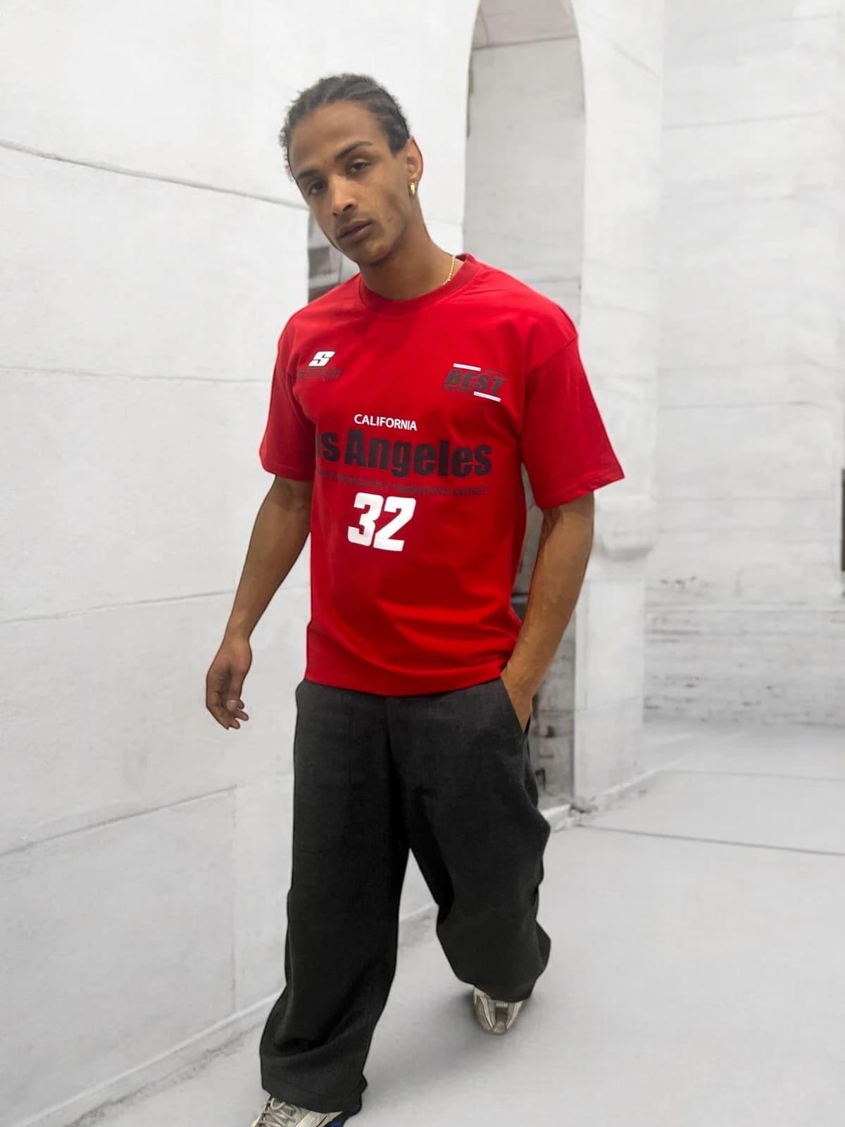 T-shirts Homme Rouge Invictus Paris 123RG #c Efashion Paris