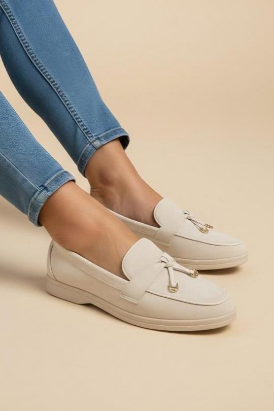 Mocassins Chaussures Beige VALANCIANA 26-1 Efashion Paris