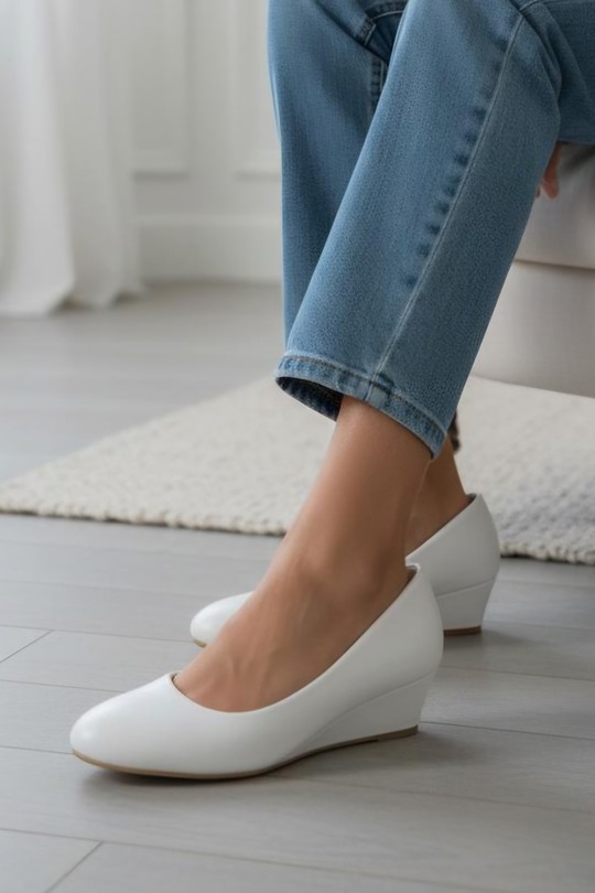 Compensées Chaussures Blanc VALANCIANA 57PU Efashion Paris