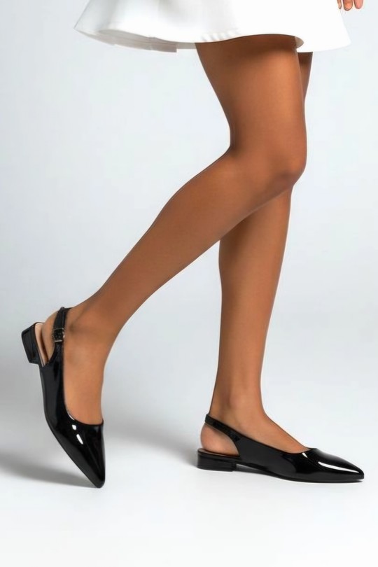 Ballerines Chaussures Noir VALANCIANA 961V Efashion Paris