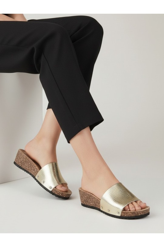 Zeppe Scarpe Gold VALANCIANA RL2612 Efashion Paris