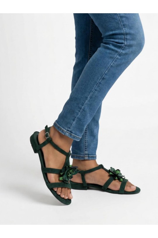 Sandals Shoes Green VALANCIANA FRL26-53 Efashion Paris