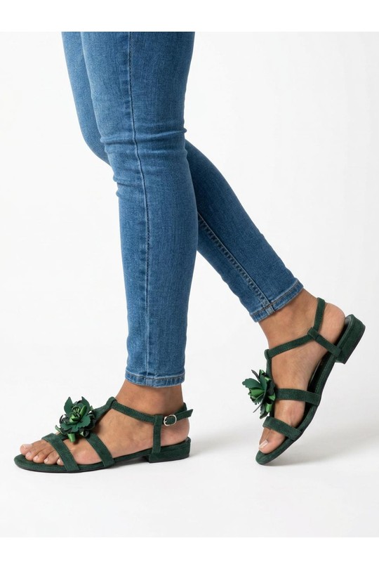 Sandals Shoes Green VALANCIANA FRL26-53 Efashion Paris